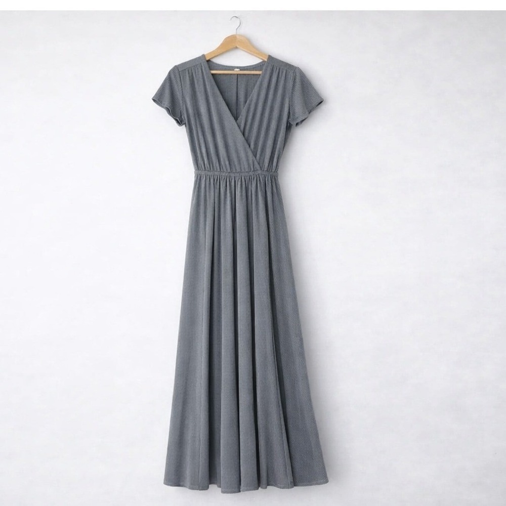 Baltic‎ Born Athena Moss Green Pleated Satin Maxi Dress Medium Formal Wedding